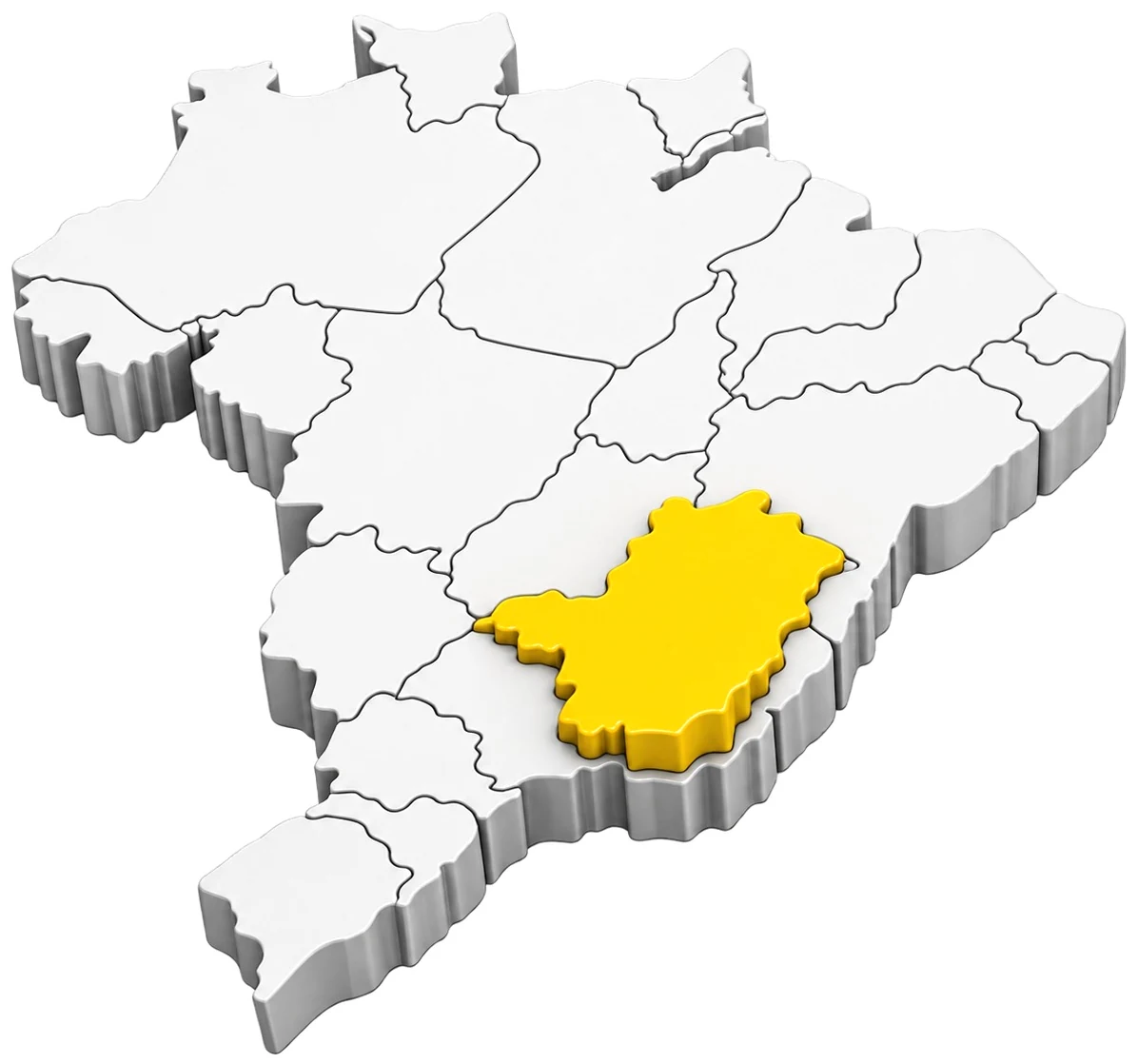 Mapa do Brasil com Minas Gerais em destaque